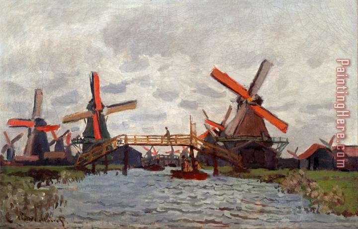 Claude Monet Mills at Westzijderveld Near Zaandam